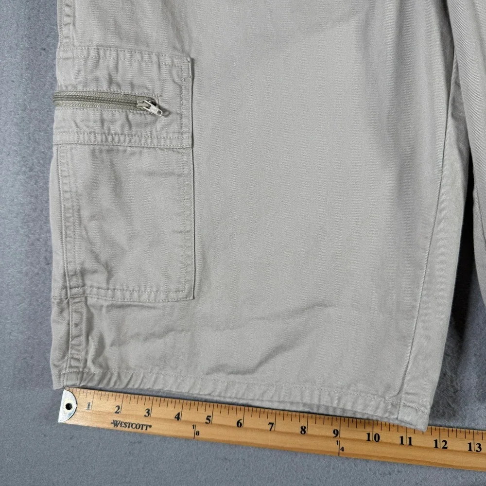 Vintage Dickies Mens 32 Khaki Cotton Cargo Shorts Utility Workwear Relaxed‎ Fit